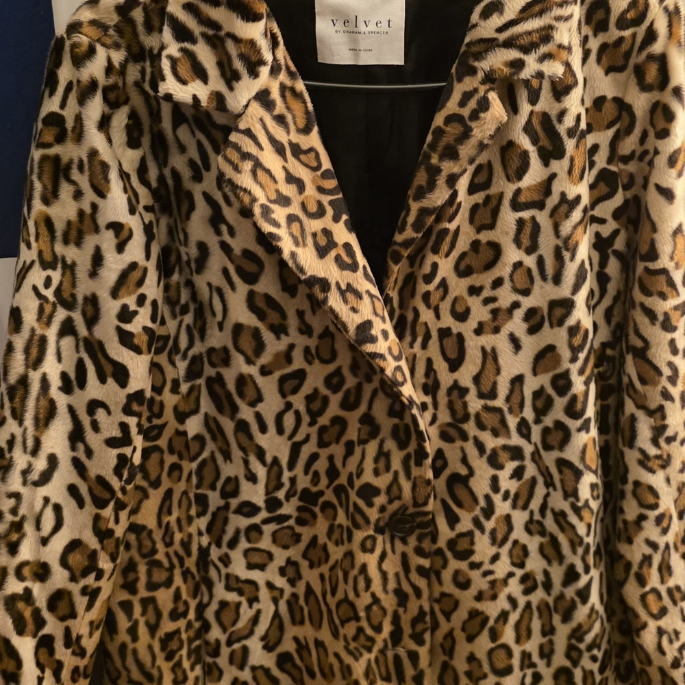 Velvet Women's Leopard Print Teddy Jacket